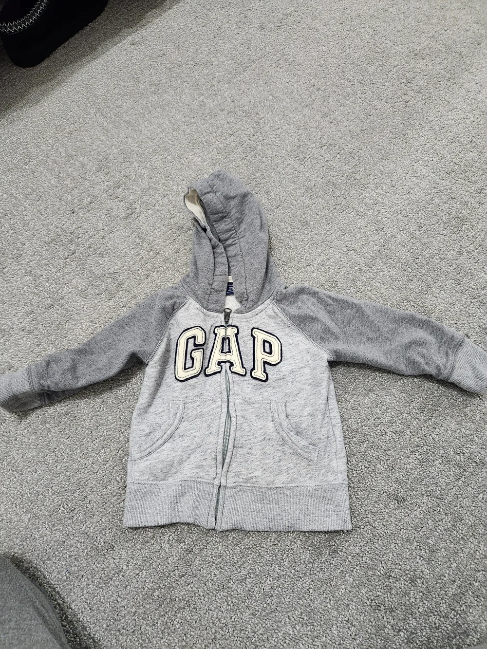 GAP Kids Two-Tone Grey Hooded Zip Sweatshirt 18-24mth